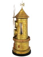 19TH C FRENCH WINDMILL CLOCK BAROMETER STYLE OF GUILMET