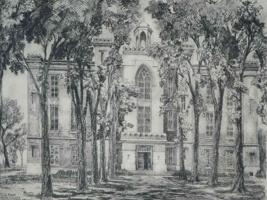 AMERICAN COLLEGE ETCHING BY RALPH FLETCHER SEYMOUR