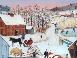 LTD AMERICAN WINTER COLOR LITHOGRAPH BY WILL MOSES