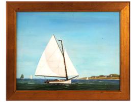 AMERICAN MARINE SCENE OIL PAINTING BY VERNON BROE