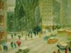 MANNER OF GUY WIGGINS NEW YORK STREET SCENE PAINTING PIC-1