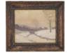 AMERICAN TONALIST WINTER LANDSCAPE OIL PAINTING PIC-0