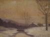 AMERICAN TONALIST WINTER LANDSCAPE OIL PAINTING PIC-1