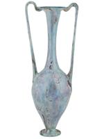 ANCIENT ROMAN GLASS AMPHORA FOR PERFUMES WITH LONG NECK