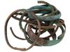 GROUP OF ANCIENT BRONZE WRAP AND OPEN BANGLE BRACELETS PIC-1