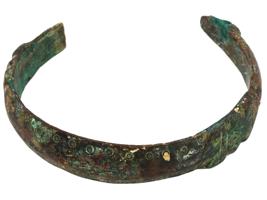 GROUP OF ANCIENT BRONZE WRAP AND OPEN BANGLE BRACELETS