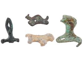 ANCIENT LEAD AND BRONZE ZOOMORPHIC FIGURINES AMULETS