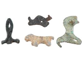 ANCIENT LEAD AND BRONZE ZOOMORPHIC FIGURINES AMULETS