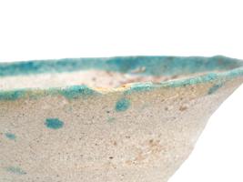 ANCIENT ISLAMIC GLAZED CLAY BOWLS WITH PAINTED EDGES