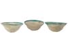 ANCIENT ISLAMIC GLAZED CLAY BOWLS WITH PAINTED EDGES PIC-1