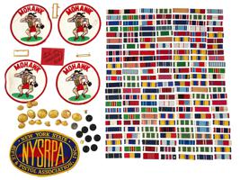 COLLECTION OF AMERICAN STRIPES PINS AND BUTTONS