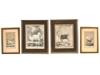 4 FRENCH ENGRAVINGS OF SIBERIAN DOGS BY LEGRAND L PIC-0