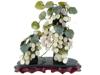 CHINESE HAND CARVED JADE GRAPE BRANCH SCULPTURE PIC-0