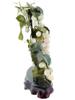 CHINESE HAND CARVED JADE GRAPE BRANCH SCULPTURE PIC-3