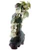 CHINESE HAND CARVED JADE GRAPE BRANCH SCULPTURE PIC-2