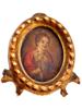 ANTIQUE EUROPEAN MINIATURE PAINTING  ST CATHERINE PIC-0