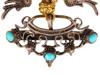 ANTIQUE AUSTRO HUNGARIAN SILVER TURQUOISE BROOCH PIC-6