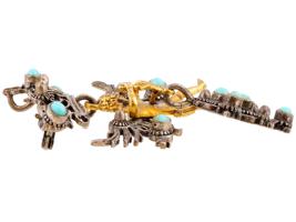 ANTIQUE AUSTRO HUNGARIAN SILVER TURQUOISE BROOCH