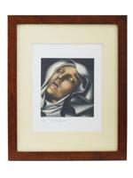 TAMARA DE LEMPICKA PENCIL SIGNED FRENCH LITHOGRAPH