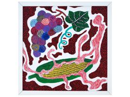 JAPANESE CORN ACRYLIC PAINTING AFTER YAYOI KUSAMA