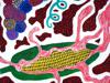 JAPANESE CORN ACRYLIC PAINTING AFTER YAYOI KUSAMA PIC-1