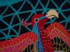 JAPANESE BIRD ACRYLIC PAINTING AFTER YAYOI KUSAMA PIC-2