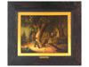 ANTIQUE BELGIAN VAN KUYCK OIL HUNTING SCENE PAINTING PIC-0