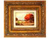 VINTAGE AMERICAN OIL ON BOARD LANDSCAPE PAINTING PIC-0