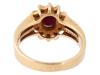 VINTAGE 14K GOLD RING WITH RUBY AND DIAMONDS PIC-2