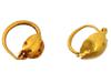 PAIR OF ANCIENT ROMAN GOLD HOOP EARRINGS GRAPE DESIGN PIC-0