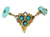 ANCIENT ROMAN GOLD TURQUOISE EARRING GRAPE DESIGN PIC-0