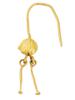 ANCIENT GOLD DANGLE EARRING WITH HOOK AND TWO STICKS PIC-0