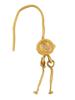 ANCIENT GOLD DANGLE EARRING WITH HOOK AND TWO STICKS PIC-2