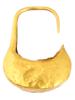 ANCIENT GREEK GOLD EARRING IN THE SHAPE OF A BOAT PIC-0