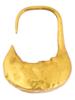 ANCIENT GREEK GOLD EARRING IN THE SHAPE OF A BOAT PIC-1