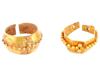 ANCIENT GOLD HOOP TYPE EARRINGS WITH BEADED MOTIF PIC-0