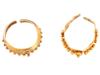 ANCIENT GOLD HOOP TYPE EARRINGS WITH BEADED MOTIF PIC-1