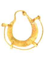 ANCIENT ARCHAEOLOGICAL ROMAN GOLD HOOP TYPE EARRING