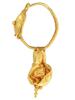 ANCIENT ARCHAEOLOGICAL ROMAN GOLD HOOP TYPE EARRING PIC-1