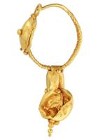 ANCIENT ARCHAEOLOGICAL ROMAN GOLD HOOP TYPE EARRING