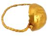 ANCIENT ARCHAEOLOGICAL ROMAN GOLD HOOP TYPE EARRING PIC-0