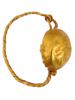 ANCIENT ARCHAEOLOGICAL ROMAN GOLD HOOP TYPE EARRING PIC-1