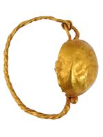 ANCIENT ARCHAEOLOGICAL ROMAN GOLD HOOP TYPE EARRING