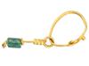 ANCIENT ROMAN EMPIRE GOLD EARRING WITH GREEN BEAD PIC-0