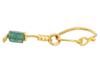 ANCIENT ROMAN EMPIRE GOLD EARRING WITH GREEN BEAD PIC-1