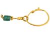 ANCIENT ROMAN EMPIRE GOLD EARRING WITH GREEN BEAD PIC-2