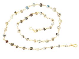 ANCIENT ROMAN GOLD AND GLASS BEAD NECKLACE