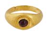 ANCIENT ROMAN GOLD RING WITH GARNET STONE PIC-0