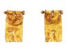 ANCIENT ARCHAEOLOGICAL ROMAN GOLD BUCKLE EARRINGS PIC-3