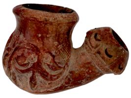 ANCIENT OTTOMAN ISLAMIC GLASS VASE AND TERRACOTTA PIPE